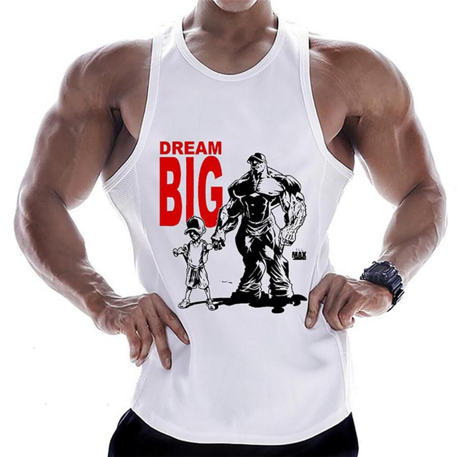 

Bodybuilding Tank Tops Men Cotton Sleeveless Shirt Gym Fitness Training Clothes Stringer Singlet Male Summer Casual Printed Vest, C16