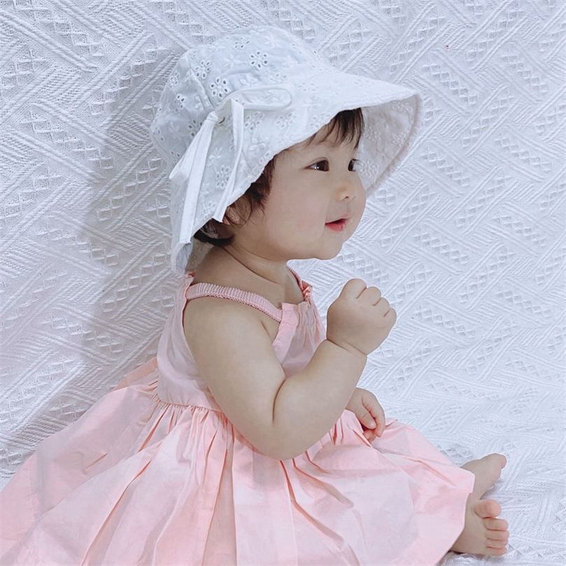 

Topi Bayi Perempuan Luar Ruangan Musim Panas Panama Baru Nelayan Ikatan Simpul Renda Matahari Anakanak 220611, Lace pink