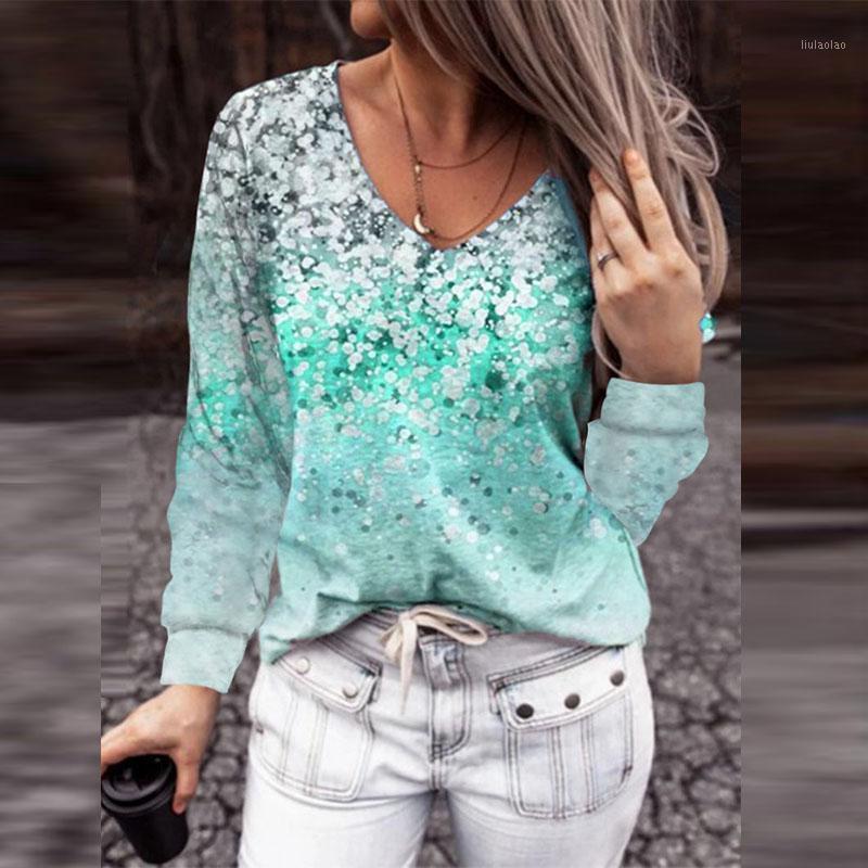 

Women' Blouses & Shirts Vintage Floral Print Women Blouse 2022 Autumn Fashion V Neck Long Sleeve Casual Pullover Ladies Office Loose Elegan, Print 6