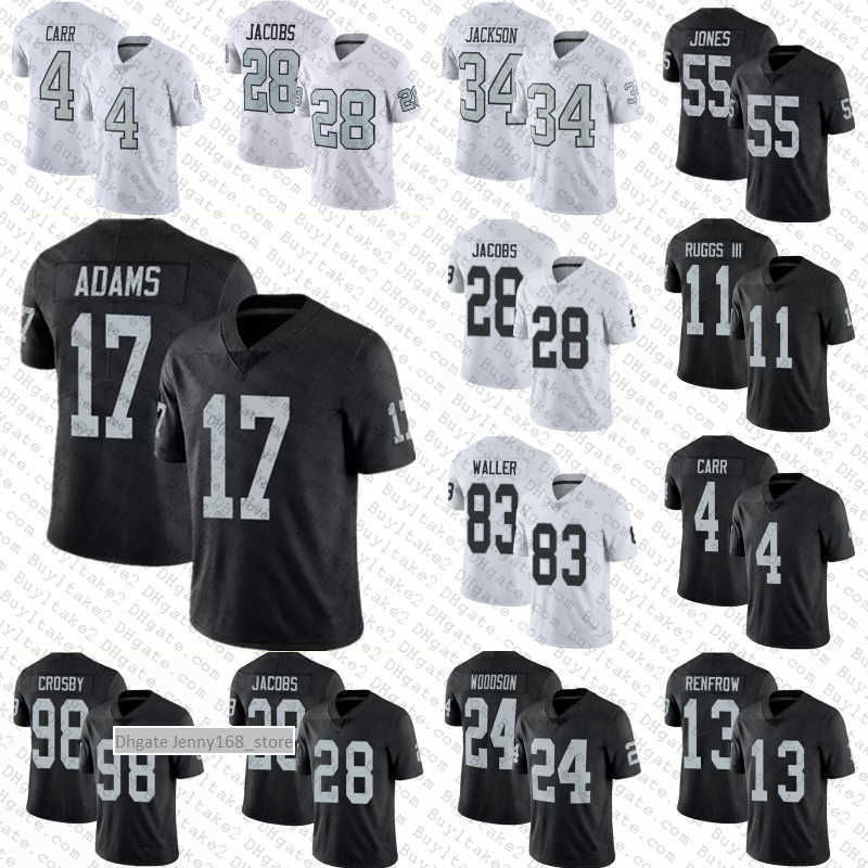 

17 Davante Adams 98 Maxx Crosby 83 Darren Waller 28 Josh Jacob Oakland''Raiders''Football Enfants 4 Derek Carr Jerseys''nfl''Jersey, Womens