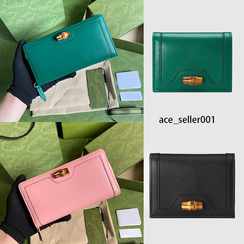 

Designer Top quality Diana bamboo ZIPPY WALLET Genuine Leather Credit card bag Fashion pures, Customize