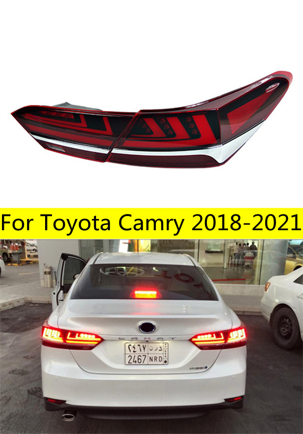 

1 Pair Rear Lights For Camry LED Tail Light 18-21 Toyota Start Up Animation With Sequential Turn Signal Rear Lamp Assembly