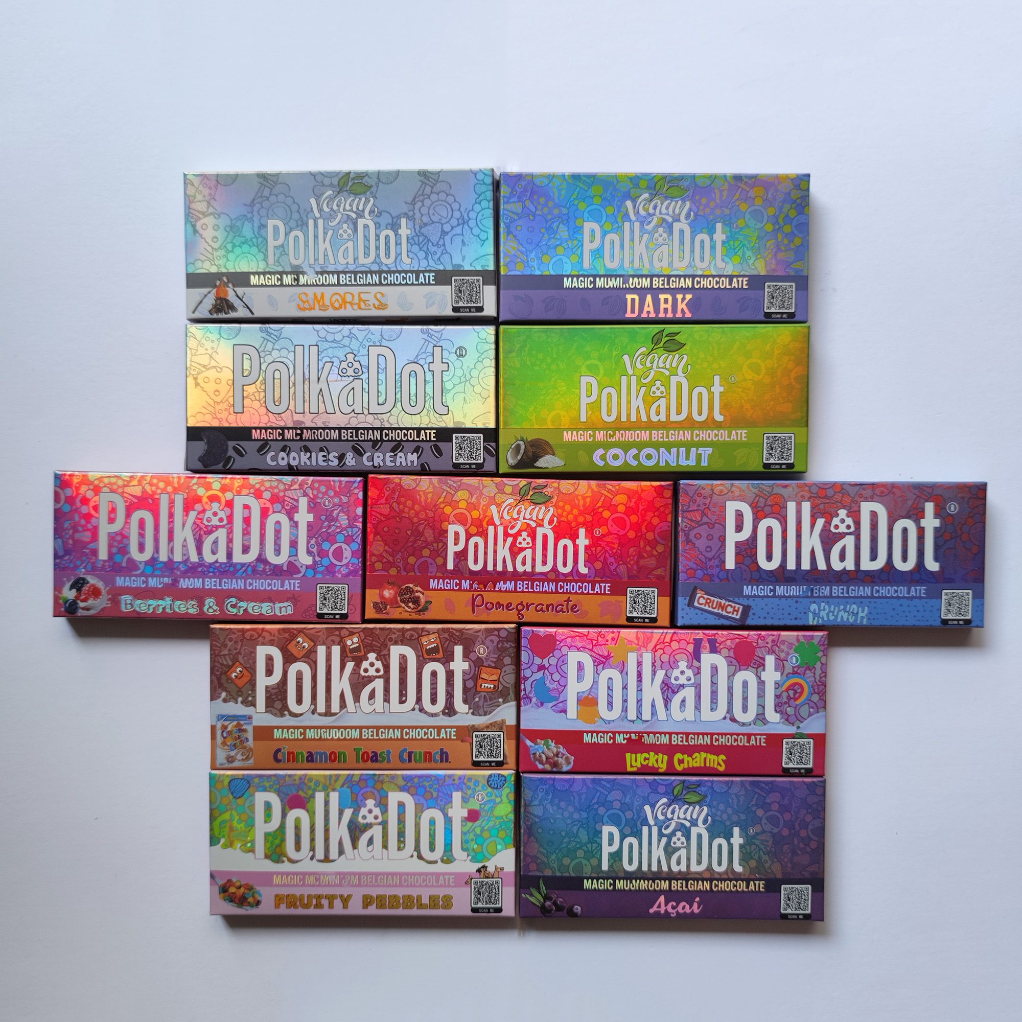 

Newest Polkadot Chocolate Bar Box Magic Mushrooms 4G 4 G POLKA DOT Chocolate Bars Dank Berries & cream Packaging Packing Boxes