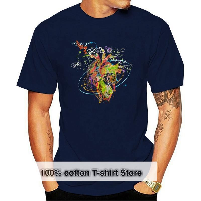 

Men' T-Shirts Heart Minded Graffiti Art Design Men Summer Cool Black Tee Shirt Hip Hop Groups Unique StreetwearMen, Beige