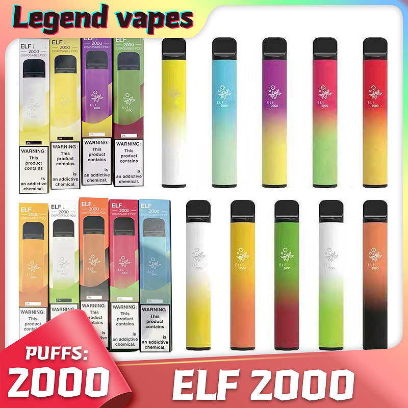 

ELF BC 3000 3500 4000 5000 Puffs Disposable E Cigarette Vape Pen 12ml Prefilled Cartridge Pod Device 650mAh rechargeable Battey
