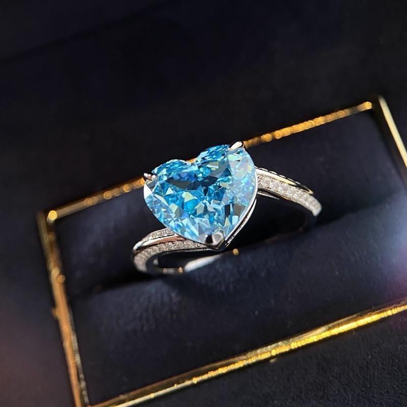 

Wedding Rings Fashion Shine Ring Trendy Crystal Engagement Design For Women Zircon Cubic Elegant Female JewerlyWedding