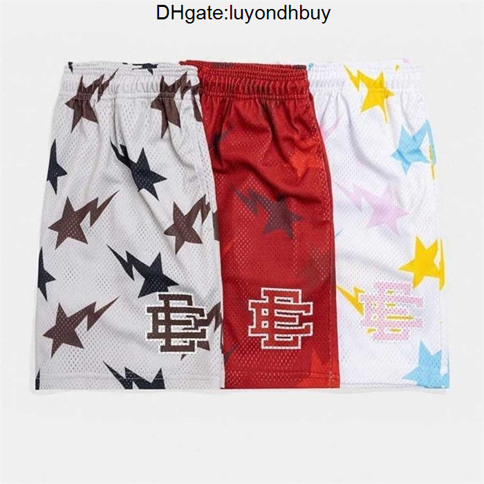 

Fashion Ee Brand Eric Emanuel Basic Short Men's Fitness Shorts Mesh Breathable Beach Sports Pants Series Summer Gym Workout Casual Sportpant JTOW