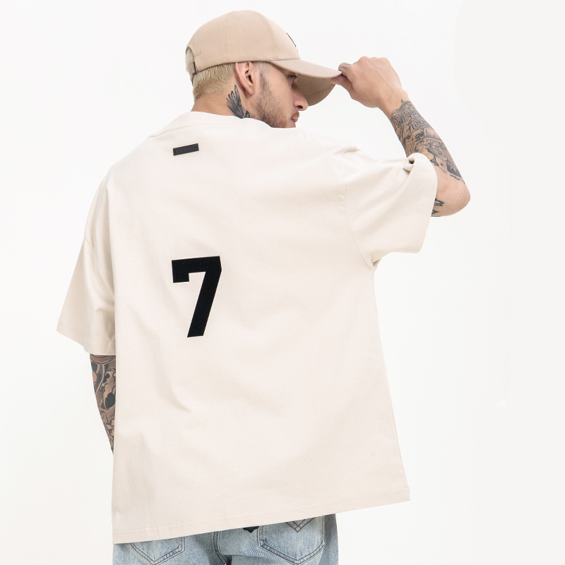 Été High Street Tops T-shirts Pour Hommes Hip Hop Numéro Imprimer À Manches Courtes Casual Lâche Tss Tshirt E695