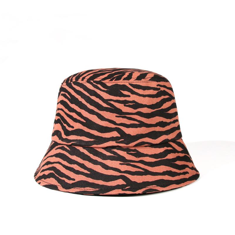 

Berets 2022 Cotton Stripe Print Bucket Hat Fisherman Outdoor Travel Sun Cap Hats For Men And Women, White