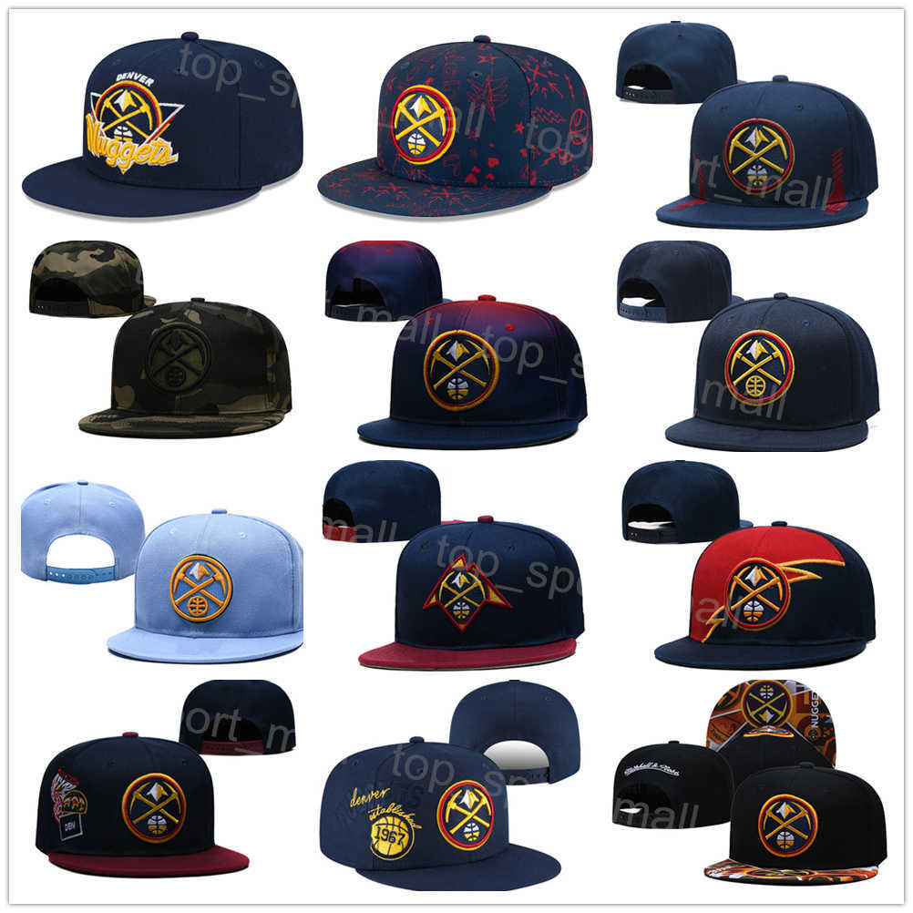 

Basketball Sport Hats Summer Sun Stretch Fitted Snapback Cap Jamal Murray Michael Porter Jr Aaron Gordon Knitted Adjustable Fitted Hat Team Black Navy Blue Color, Photo 1