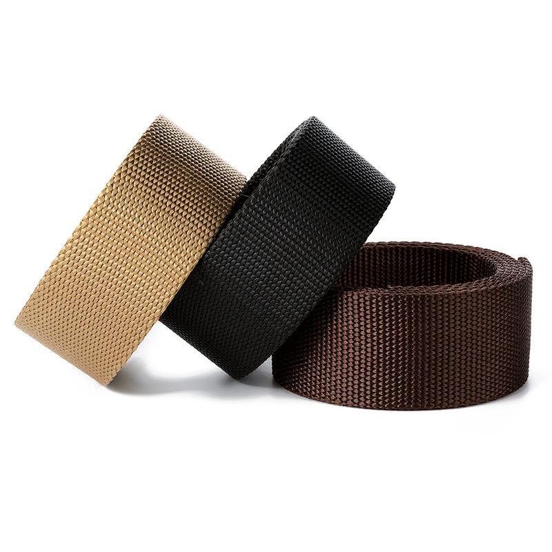 

Belts Weave Imitation Nylon Beaded Webbing Just Belt With Body Men Without Buckle Suitable For 3.8cm Waistband AccessoriesBelts, Black