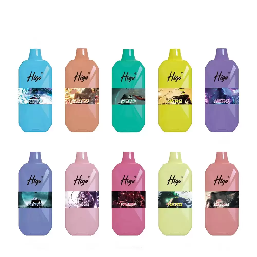 

Original Higo 6000Puffs Disposable E Cigarettes HERO 6K Vape Pen With Rechargeable 850mAh Battery 15ml