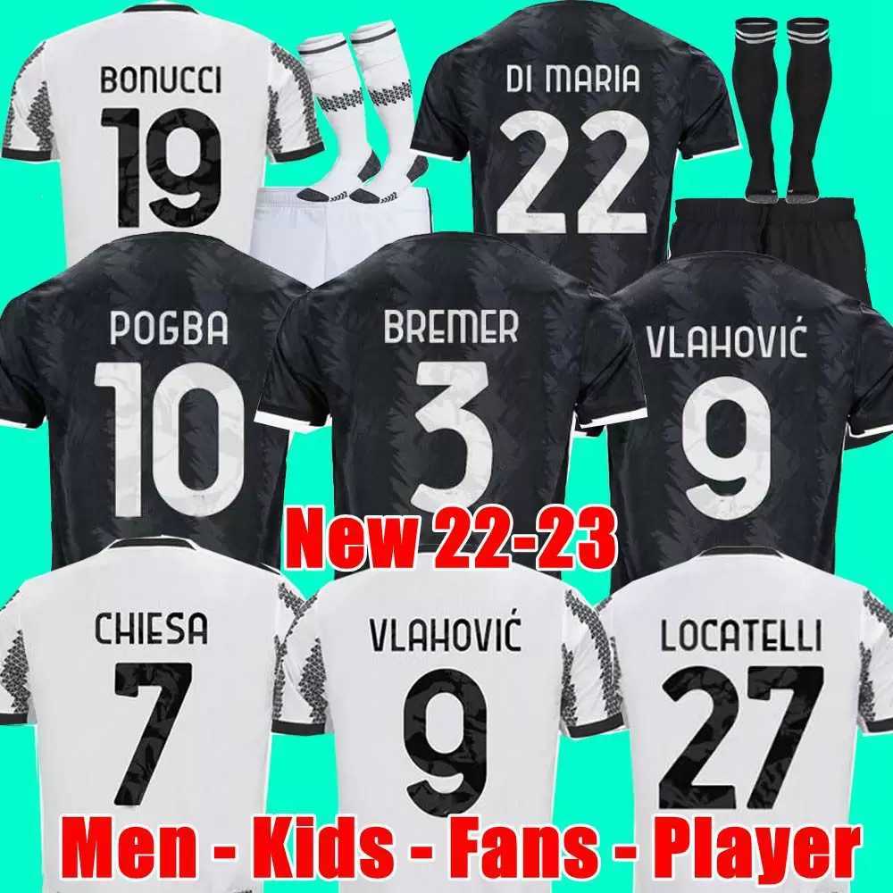 

22 23 Juventus Soccer Jerseys POGBA DI MARIA BONUCCI 2023 Fans Player CHIESA Juve VLAHOVIC McKENNIE Football Shirt PELLEGRINI Mens Jersey, Army green