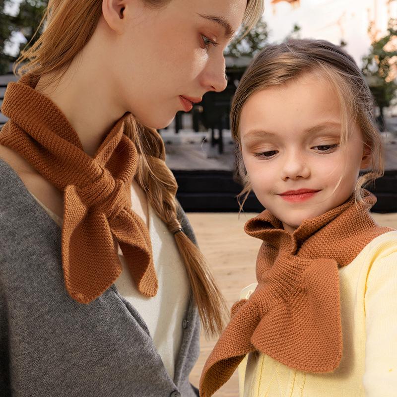 

Berets 2022 Fashion Parent-child Cashmere Scarf For Women Girls, Grey