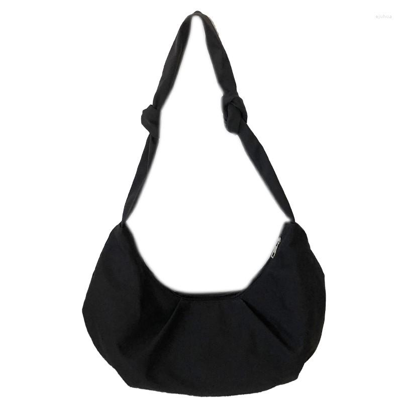 

Evening Bags Women Nylon Shoulder Female Solid Color Zipper Handag Designer Messenger Summer Beach BagEvening, Black