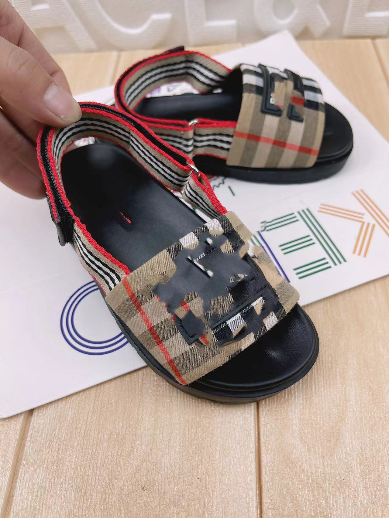 

sandal shoe boy dress black summer slipper shoes leather vamp child designer girl fashion sandals slippers eu 26-35