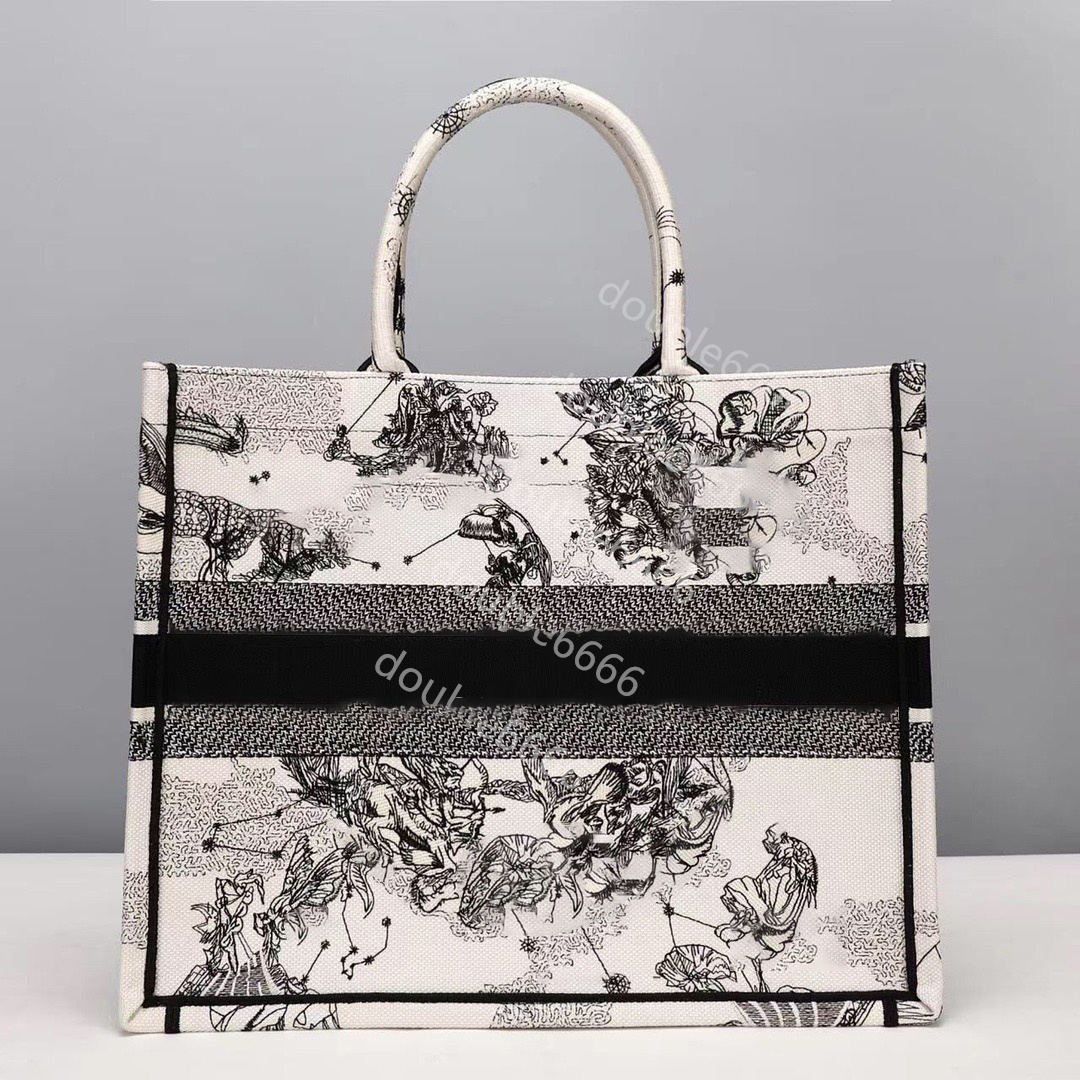 

Top Designer Tote Bag Bags Canvas shopping Handbags Classic Shoulder women Luxurys Designers embroidered fashion large capacity big size wholesale Various style
