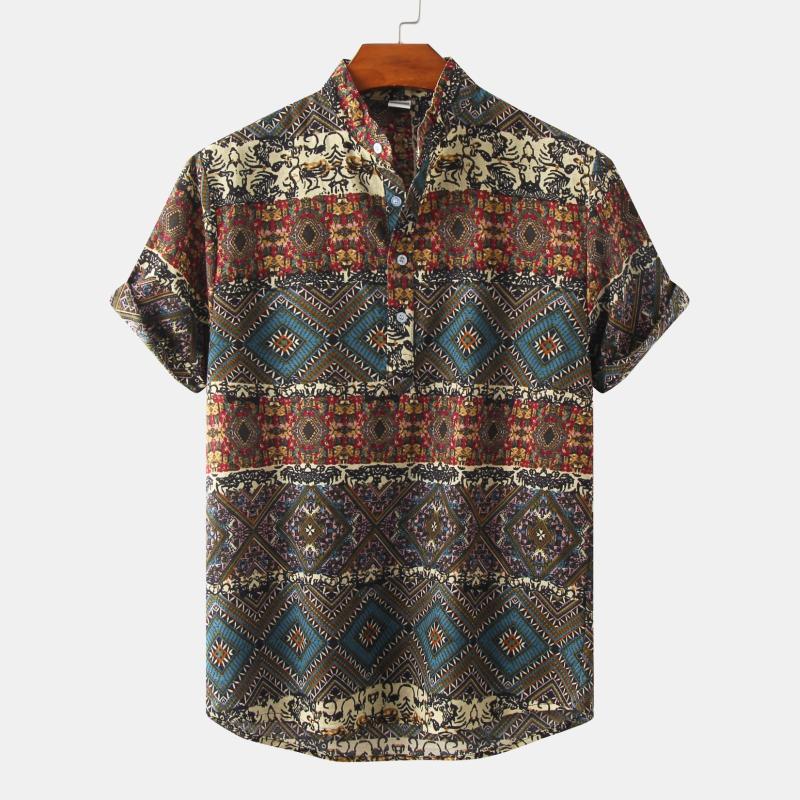 

Men's T-Shirts Brown Mens Tee Male Casual Fashion Shirt Top Colorful Printed Loose Short Sleeve Coat Violet Color Purple SlipMen's