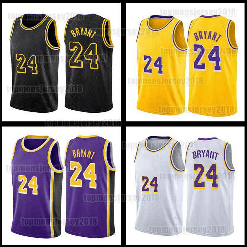 

8 24 33 Bryant Basketball Jersey Los Angeles''Lakers''Kobe''Black Mamba Mens