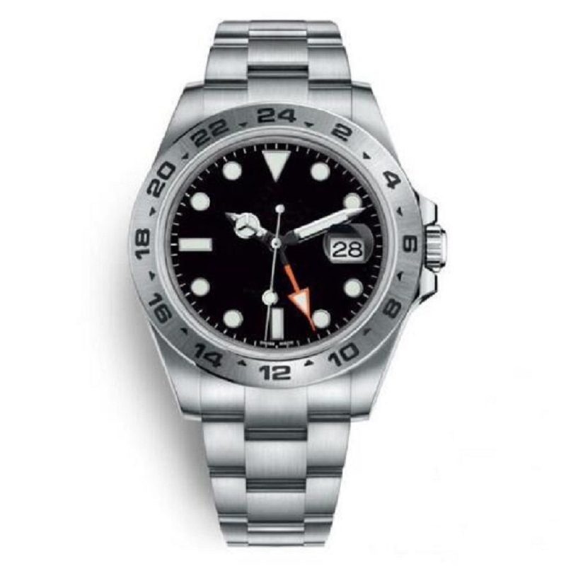 

2 Color watch Selection 42MM 2813 movement with Asia 2813 modified Explorer White Dial Black II Ref.216570 SS Men Watches