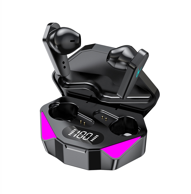 

X15 TWS Wireless Bluetooth earphones Sports gaming Headset Touch Control Noise Cancellation Headphones Low latency earphone With Mic, Black