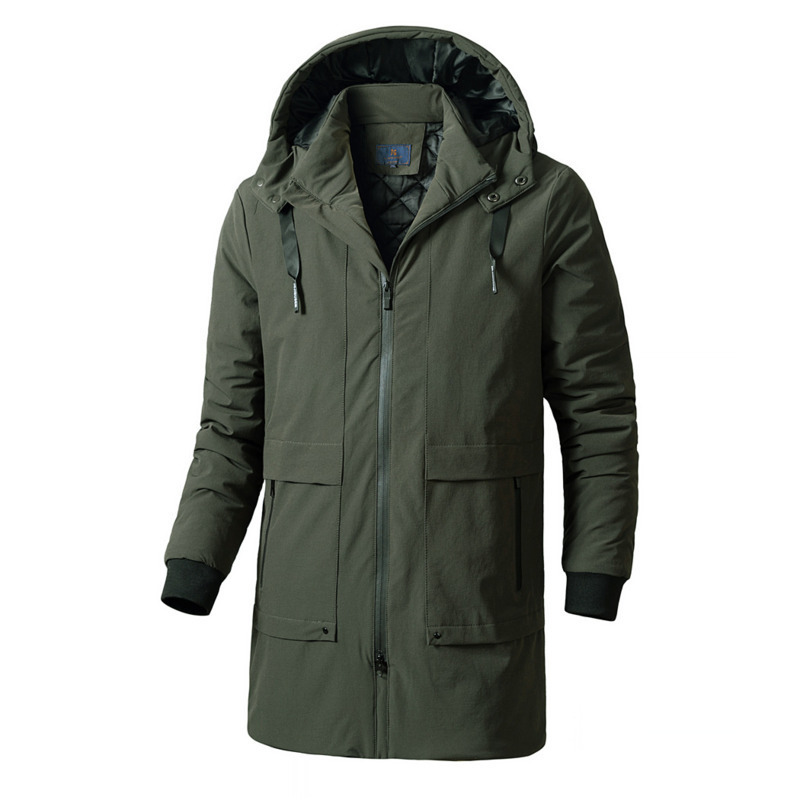 

Men's Trench Coats Fall Men's Jackets Windbreaker Coat With Hooded Casual Wear Quality Fashion Autumn Winter Brand Clothing Loose Parka Jacket 220826, Black