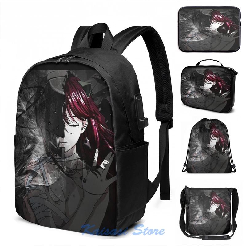 

Backpack Funny Graphic Print Elfen Lied USB Charge Men School Bags Women Bag Travel Laptop, Drawstring bag