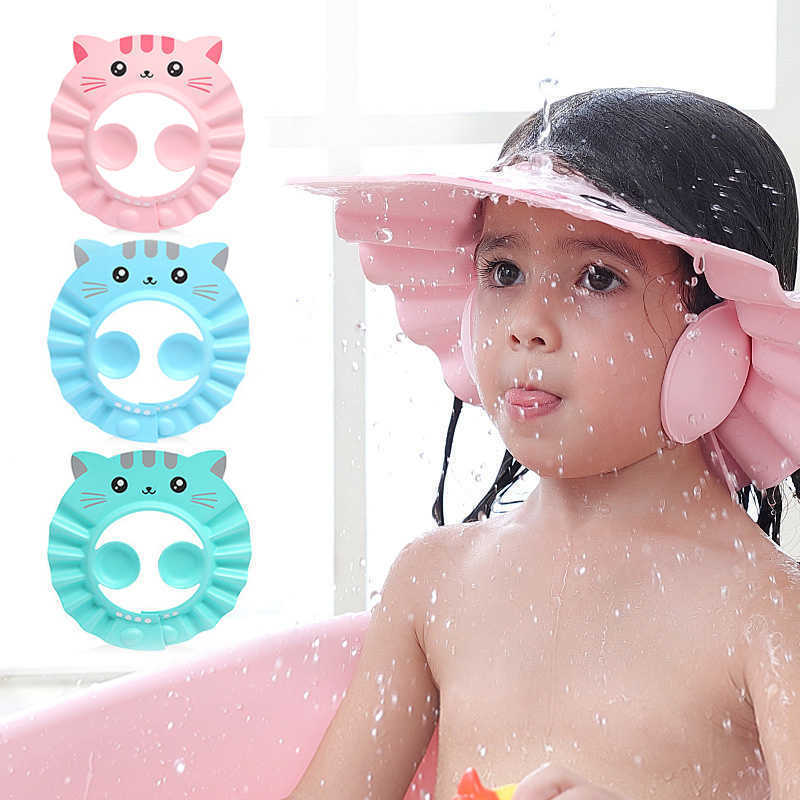Baby Shower Adjustable Hair Wash Hat For Newborn Infant Ear Protection Safe Kids Shampoo Shield Bath Waterproof Cap 20pcs Wholesale-image-763719626