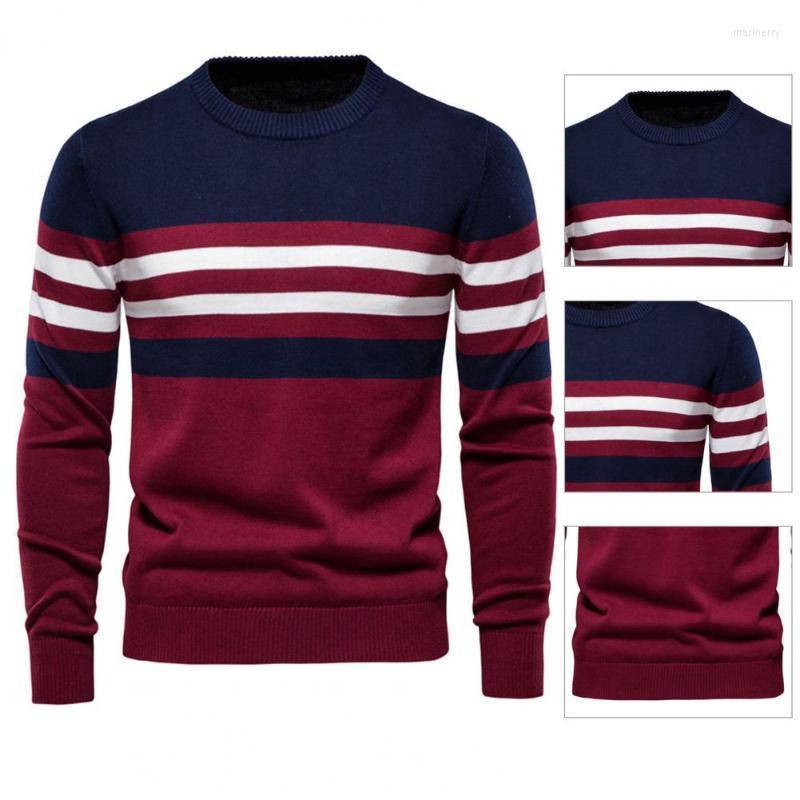 

Men's Sweaters Neck Stylish Leisure Winter Sweater Round Autumn Contrast Colors For WorkMen's Mari22, Blue