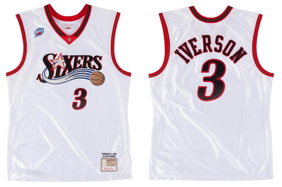 

Stitched Allen Iverson basketball Jersey S-6XL Mitchell & Ness 2001-02 Mesh Hardwoods Classics retro version Men Women Youth jerseys, Stitched jersey