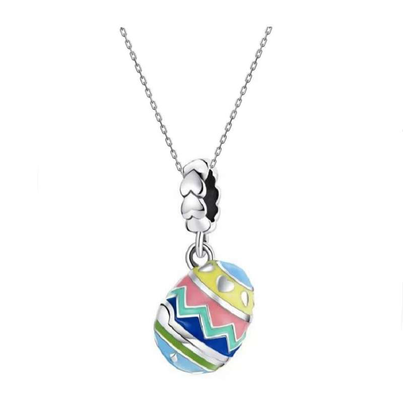 

Pendant Necklaces Enamel Drop Can Open The Heart Easter And Christmas Egg NecklacePendant