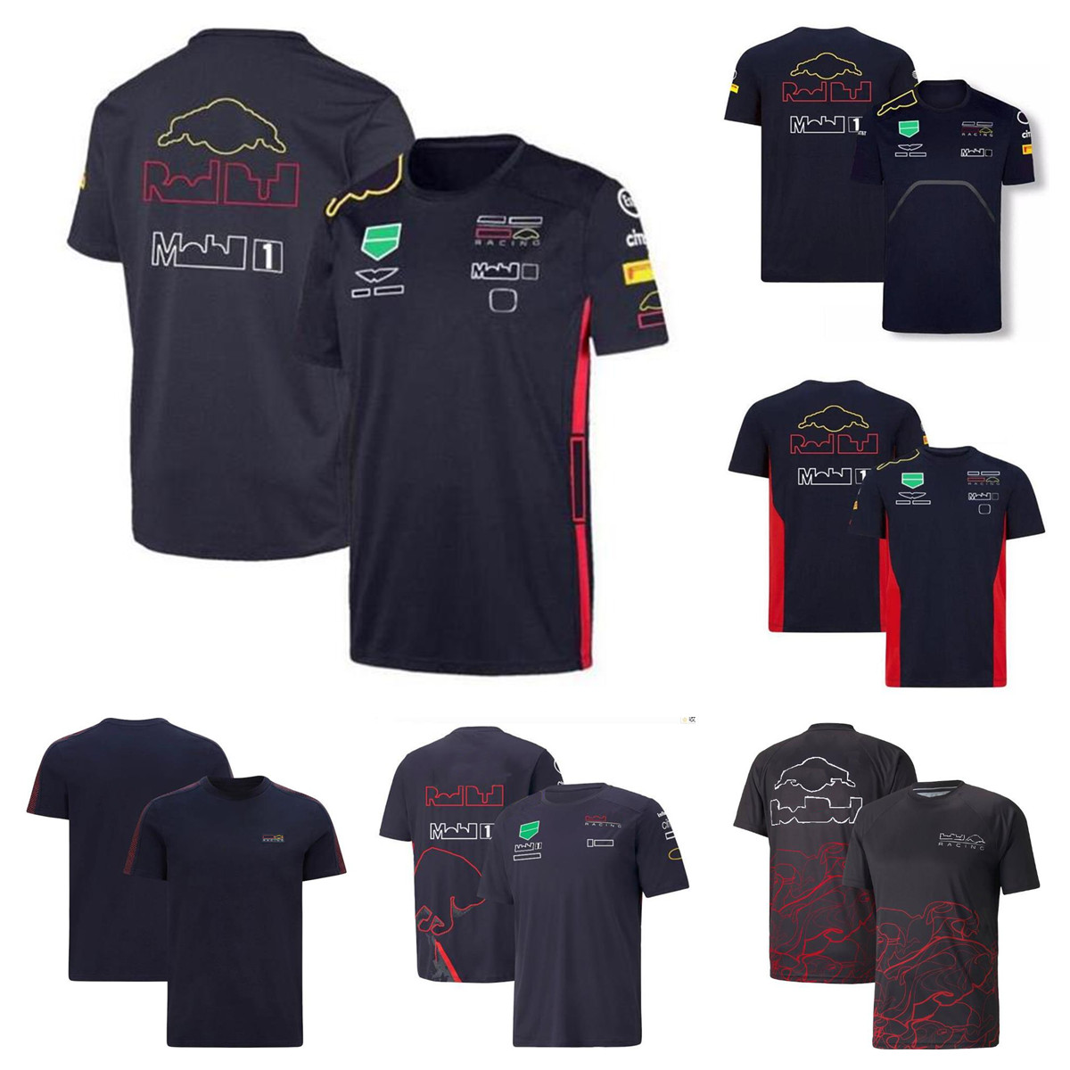 

F1 formula one short-sleeved T-shirt 2022 team round neck jersey with the same custom