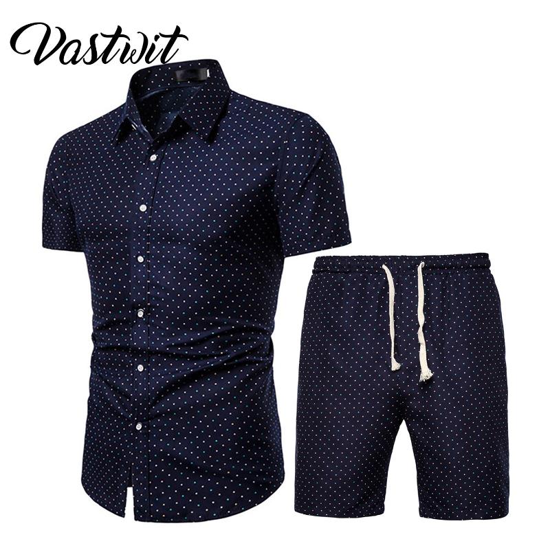 

Men's Tracksuits 2Pcs Men's Floral Tracksuit Summer Short Sleeve Shirt And Shorts Jogging SweatsuitMen's, Beige