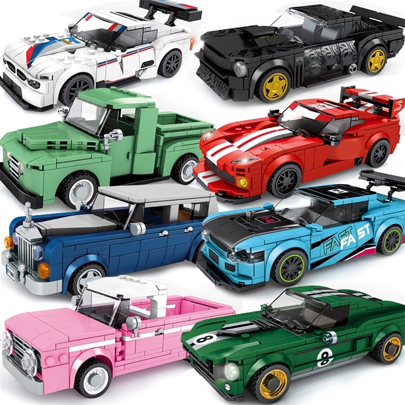 

City Speed Champion Car Building Block Racing Sports Technique Racer Vehicle Supercar Moc Model Educational Brick Toys Gifts 220715