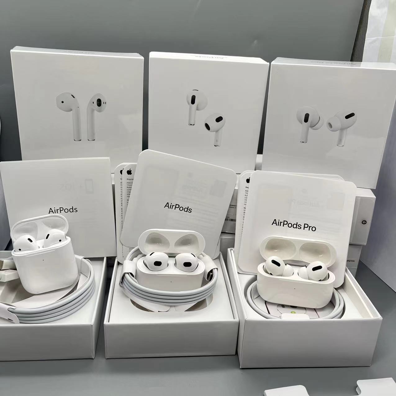 

Apple Airpods pro Airpods 3 H1 Chip Rename GPS Wireless Charging Bluetooth Headphones Pods 2 Earbuds 2nd generation headset, White