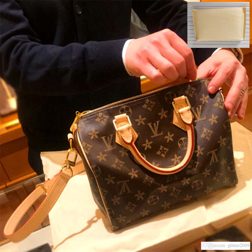 

Designers Women Shoulder Bags Messenger Travel bag Classic Style Fashion Lady Totes Luxury handbags 30cm With Gold key lock, Brown gird
