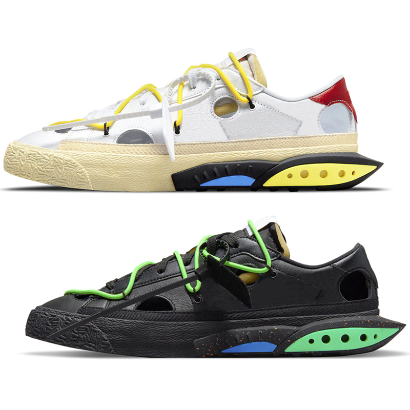 

Blazer Low Running Shoes Men Women Black Electro Green White University Red Fashion Mens Trainers Sports Sneakers Size 36-46