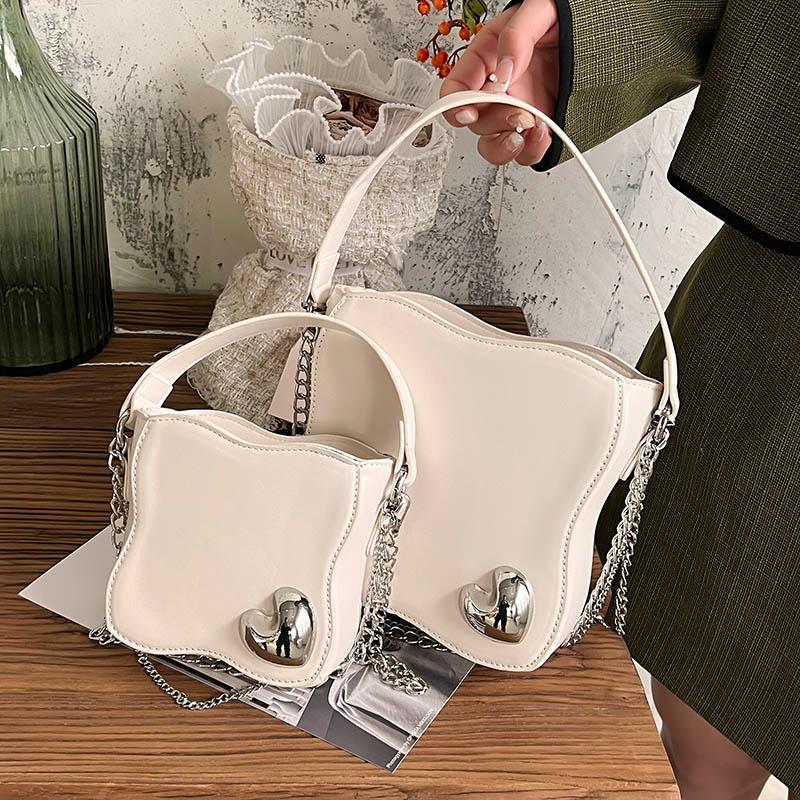 

Evening Bags Korean Women Chain Handbag Soft Pu Leather Crossbody White Green Pink Shoulder Brand Designer Clutch ToteEvening, Black