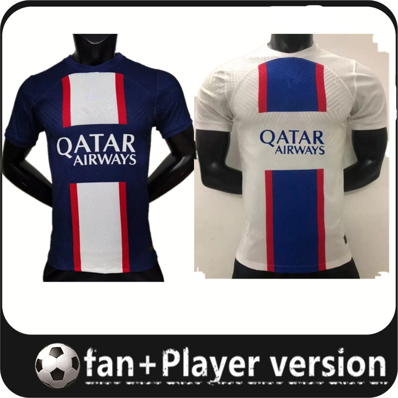 

22 23 10 MBAPPE 7 soccer jerseys HAKIMI fan version SERGIO RAMOS WIJNALDUM 2022 2023 Maillots pSGS men Player version football shirt uniform maillot de foot, 22/23 away