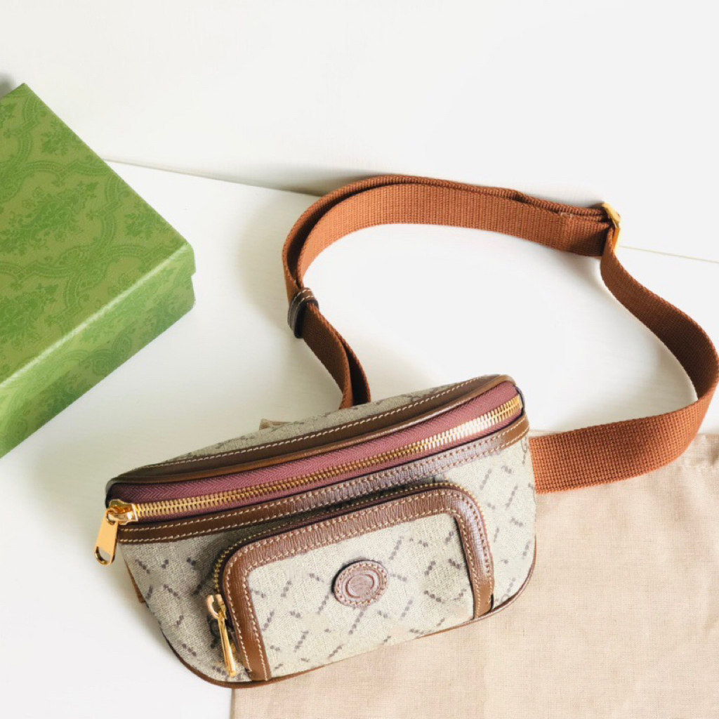 

682933 Designer Waist Bag Men Women Retro Collection Sporty Bags Chest Purses Lady Male Bumbag, Blue