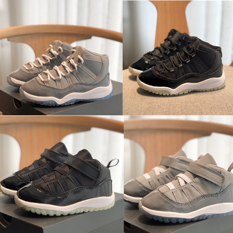 

11s 25th Anniversary Jubilee Kids Basketball Shoes Infant Toddler Cool Grey Newborn Baby Sneaker Big Boys Gilrs Children Preschool Gradeschool Trainers