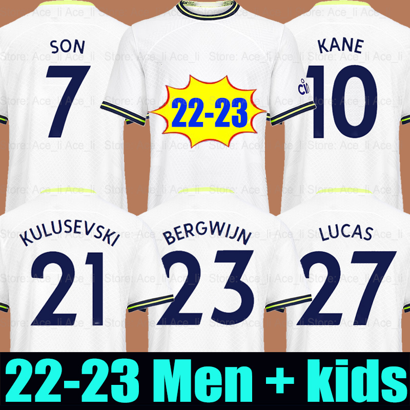

22 23 KANE SON KULUSEVSKI Soccer Jerseys home HOJBJERG colorful Away 2022 2023 LUCAS DELE Third 3rd Football kit shirt BRYAN purple tops Men kids sets, 21-22 kids third