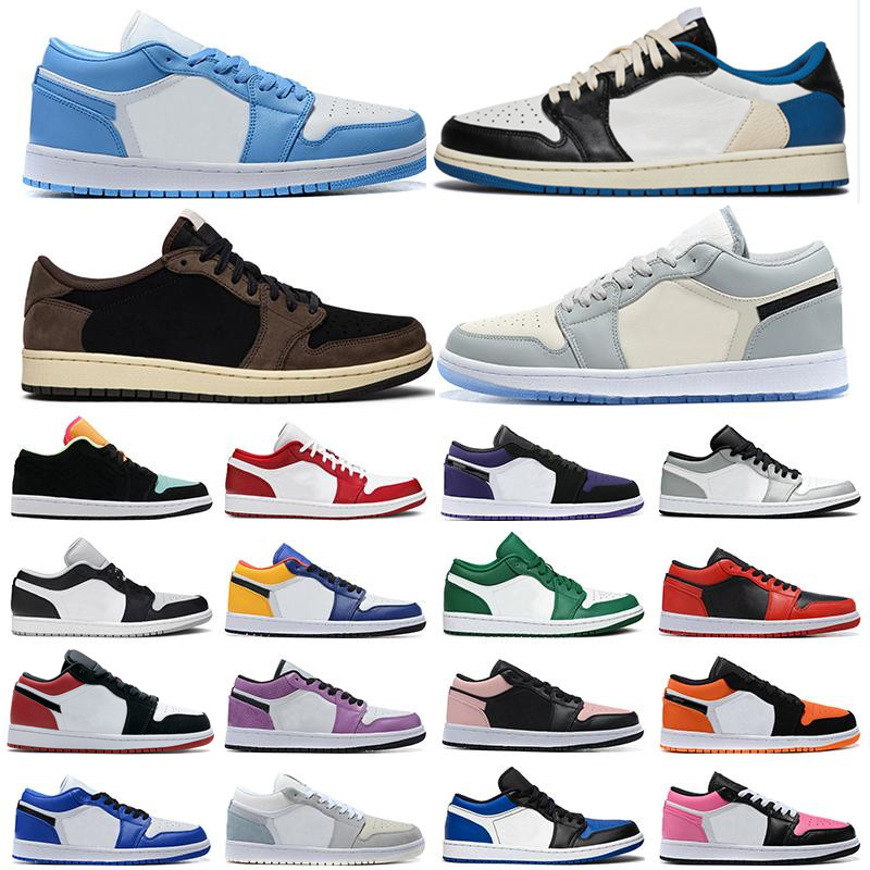 

Jumpman 1 OG 1s Cut Mens Basketball shoes Chicago Fragment Black Cyber shattered Backboard UNC Cactus Jack Bred Toe Smoke Grey Shadow Women trainers Sports Sneakers, Customize