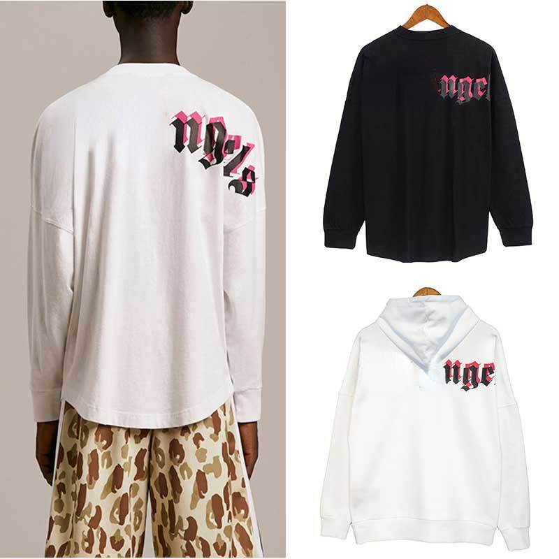 

Designer Mens Hoodie Pa 22 lm Angel Letter Print sweater Cotton Sweatshirt USA ins Hip Hop Hooded sweater Men Women Casual Loose Oversize Pullover Jacket Hoodies, Black -2