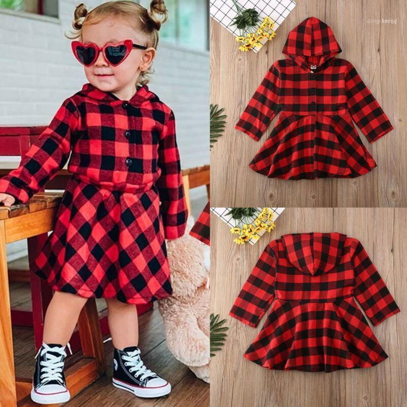 

Berets XMAS Toddler Kids Baby Girls Plaid Long Sleeve Tutu Dress Princess Party Dresses, White