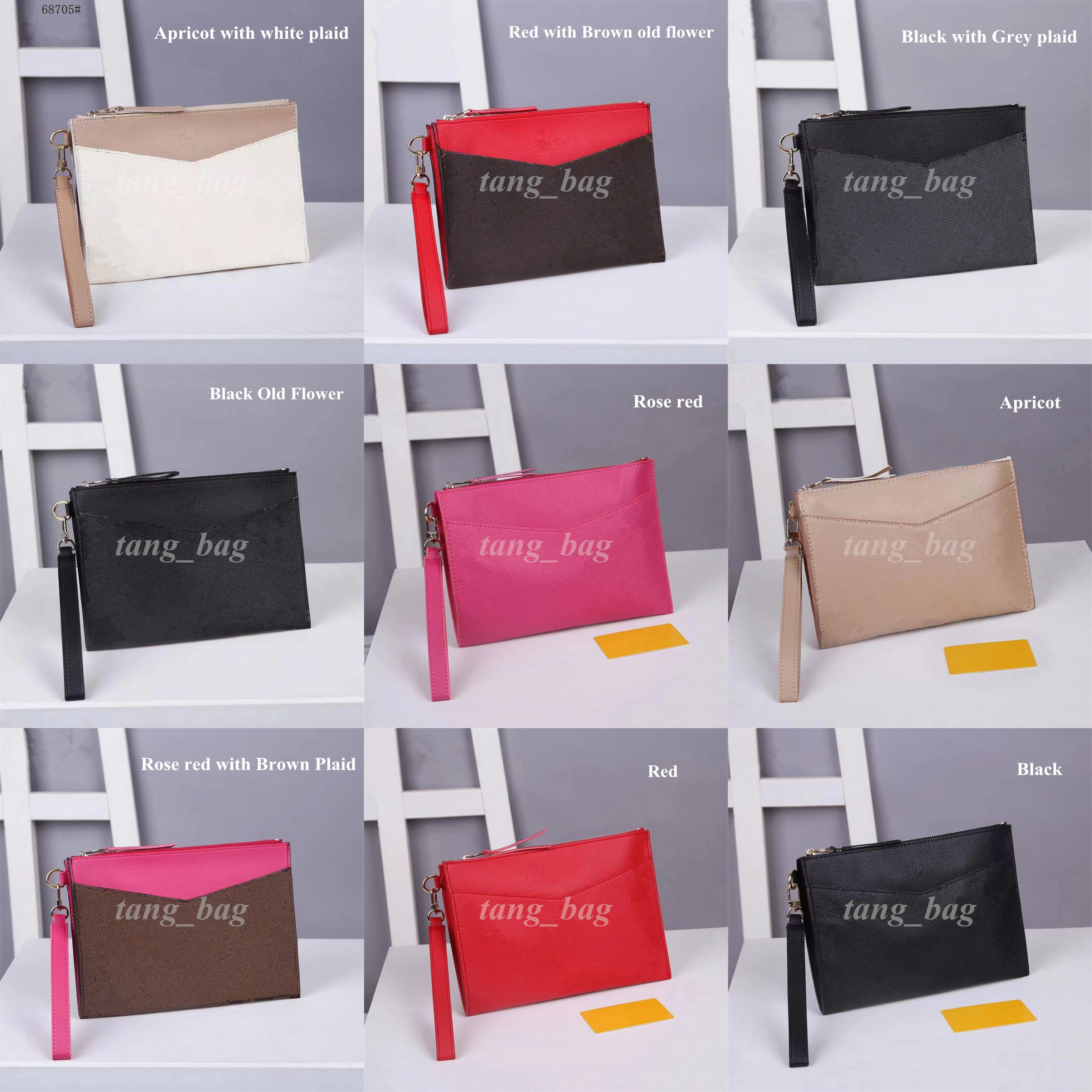 

Women Clutch Bags Rectangular Old Flower Handbag Girls Large Capacity Travel Makeup Bag Simple Envelope pack, 1#apricot with white plaid