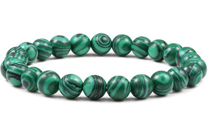 

Fashion Strands Natural Stone orange grey blue malachite adjusted Bracelet elastic ah43