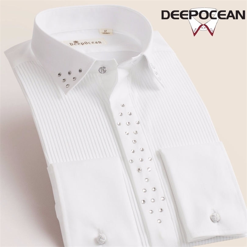 

Deepocean Men Solid Shirts Vintage Fashion Men Tops Long Slim Fit Shirts New Casual Cotton Shirts Camisa Masculina X55545L 201124, Ddx55545l