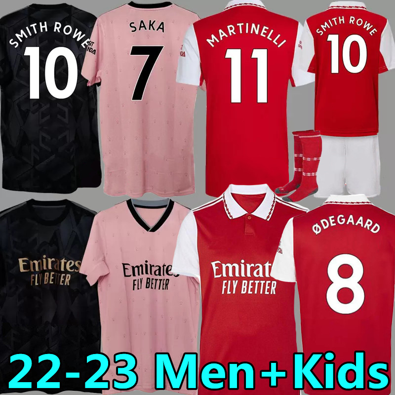 

22 23 Arsenas MARTINELLI SMITH ROWE SAKA soccer jerseys ODEGAARD THOMAS PEPE TIERNEY Tomiyasu Nketiah 2022 2023 home away third football shirt Men Kids kits sets, 22-23 third kids