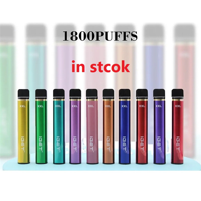 

Original Iget XXL Disposable Pod E cigarette Device Kit 1800 Puffs 950mAh Battery 7ml Prefilled Cartridge Vape Pen Authentic VS Plus Bang Gunnpods King Max
